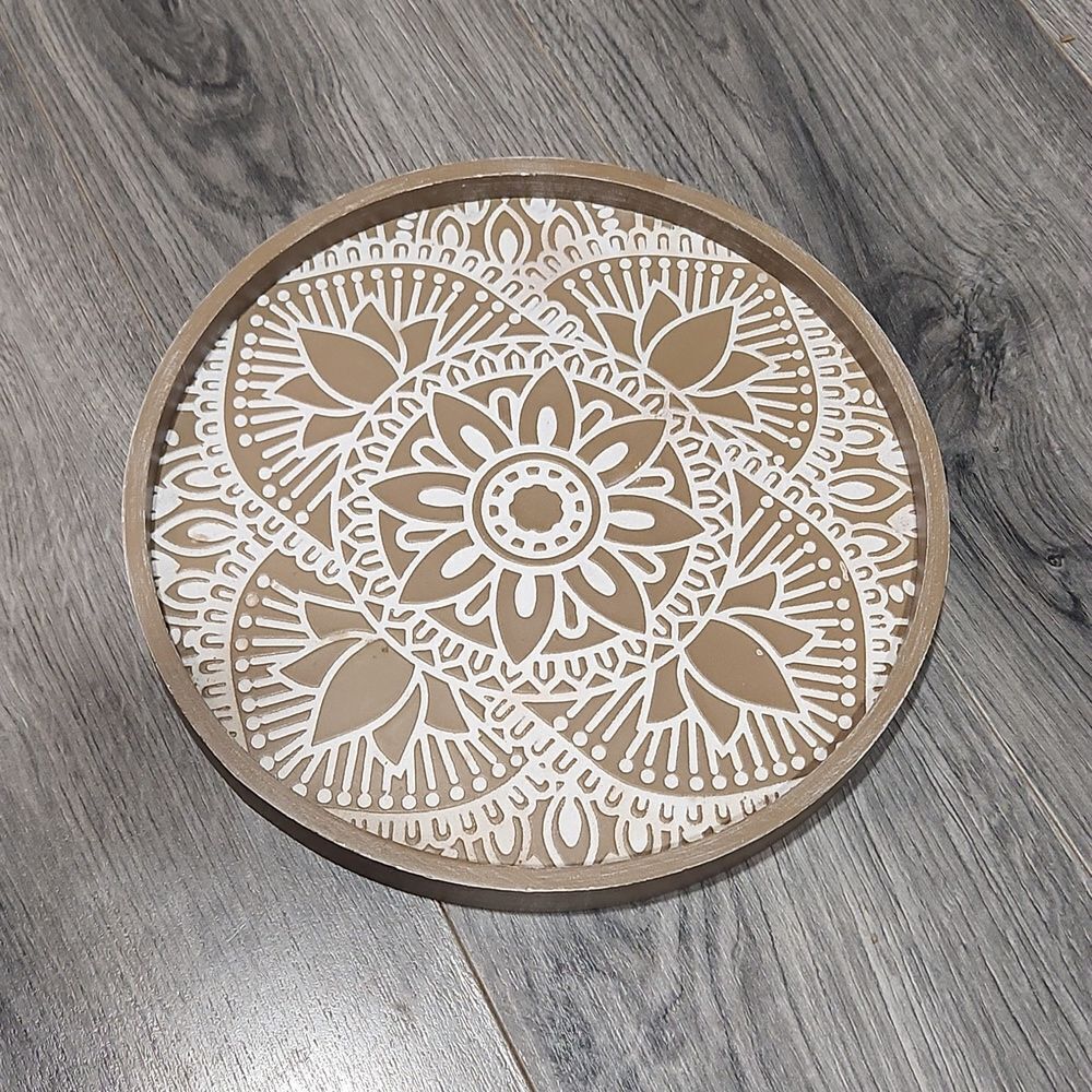 GUC Rustic Boho Wooden Decorative Tray